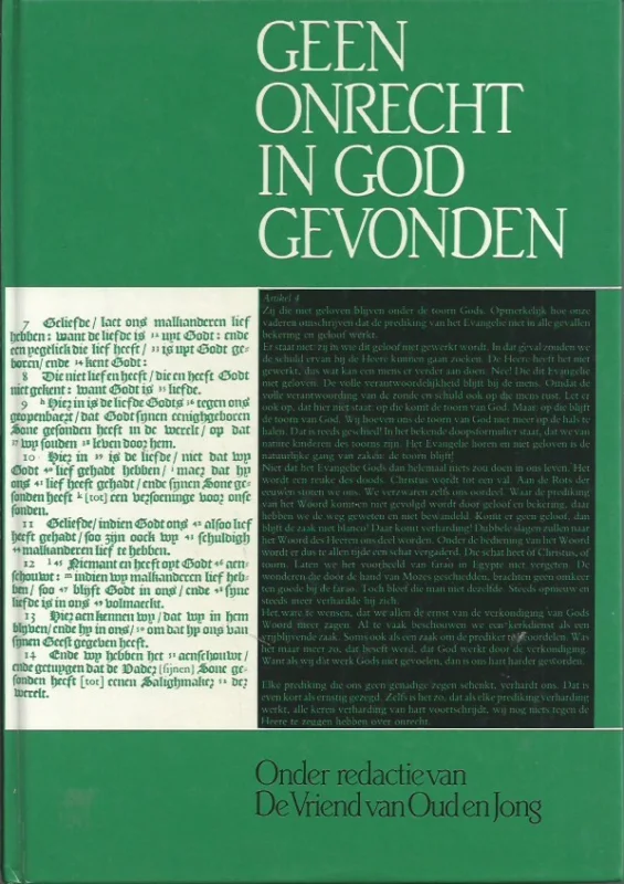 Gratis Verzending Geen onrecht in God gevonden – Onder redactie van De Vriend van Oud en Jong