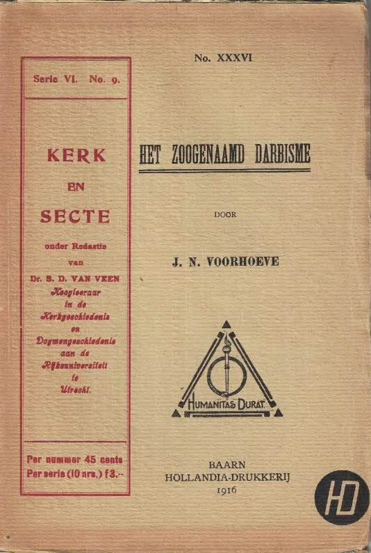 Aanbieding Het zoogenaamd Darbisme – J. N. Voorhoeve