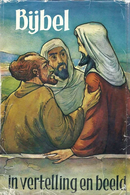 Actieprijs Bijbel in vertelling en beeld : illustraties Klaas Pijlman – Mej. G. Ingwersen (14e druk 1974, met stofomslag)