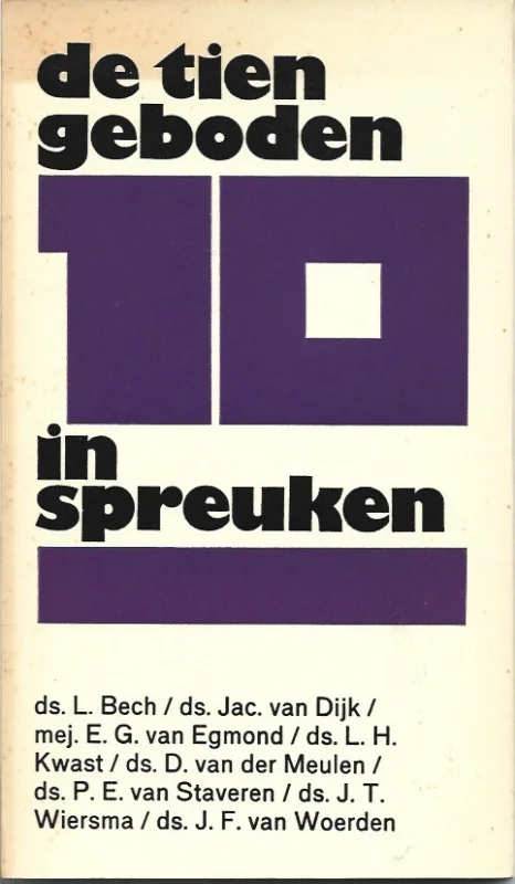 De Tien geboden in spreuken – door L. Bech, Jac. van Dijk, E.G. van Egmond e.a. Veilige Betaling