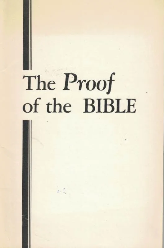 Gratis Retour The Proof of the Bible – Herbert W. Armstrong