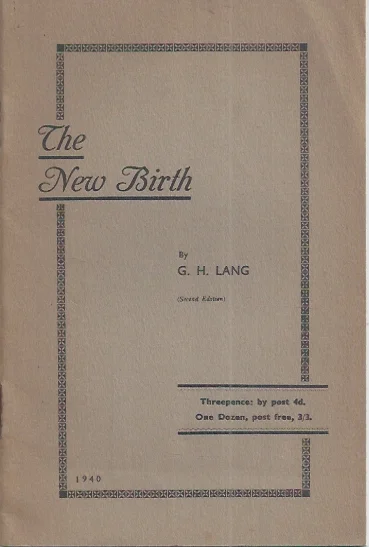 Seizoensaanbieding The New Birth – By G.H. Lang (1940)