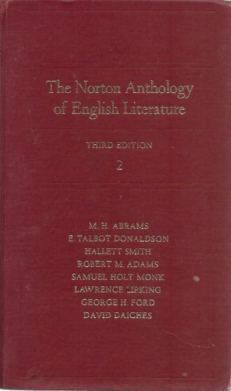 The Norton anthology of English literature : volume 2 – by M.H. Abrams (3rd Edition Hardcover) Premium