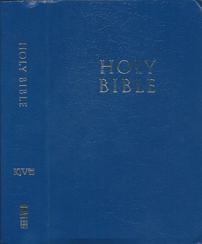Speciale Aanbieding Holy bible : king james version, blue, leather-look, gift & award – Zondervan (revised 2002)