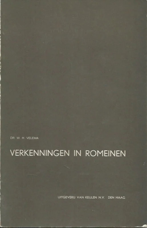 Verkenningen in Romeinen – Dr. W.H. Velema Direct Beschikbaar