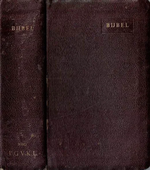 Bijbel (NBG ’51) 1975 (roodbruin leer) – P.G.V.K.L. Op = Op