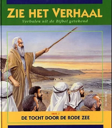 Zie het verhaal : verhalen uit de Bijbel getekend : Deel 2: De tocht door de Rode Zee – Adri Burghout Finale Uitverkoop