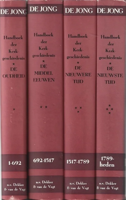 Bestel Nu Kardinaal de Jong : Handboek der Kerkgeschiedenis : 4 delen : vierde druk – Herzien en verbeterd door Dr. R.R. Post (set van 4 delen)