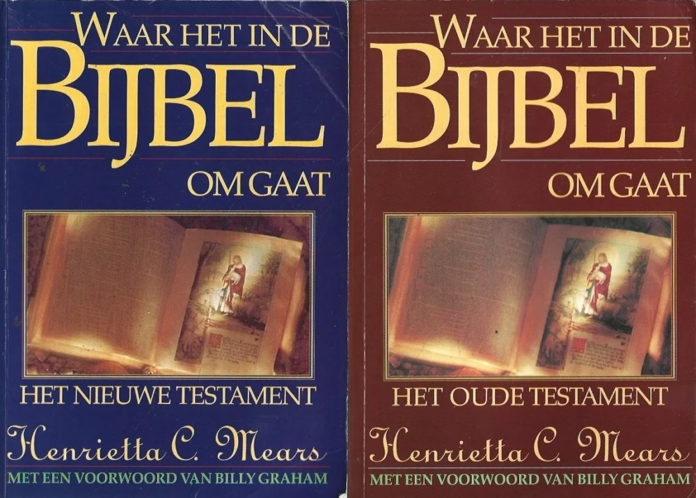 Direct Verzonden Waar het in de bijbel om gaat : Deel 1, Het Oude Testament + Deel 2, Het Nieuwe Testament – Henrietta C. Mears (2 delige set)