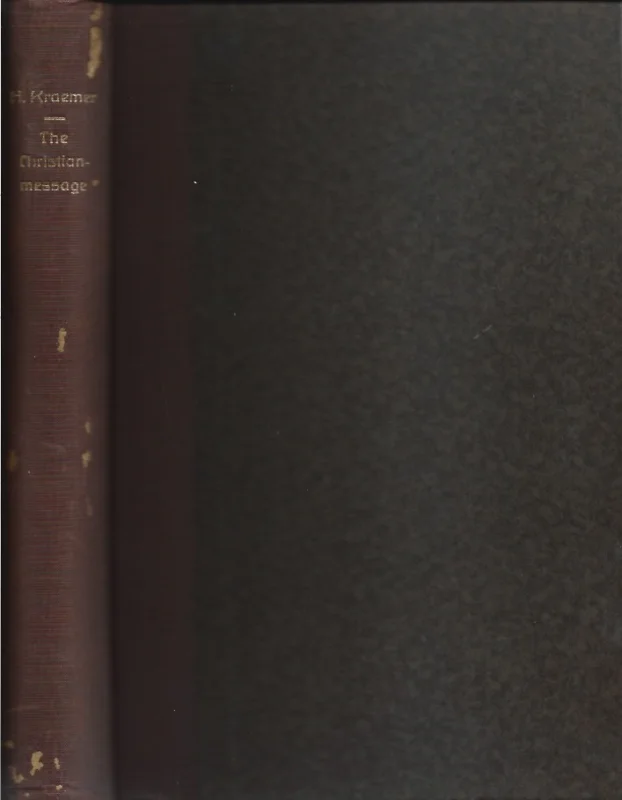Shop Nu The Christian message in a non-Christian world – H. Kraemer (1st edition 1938)