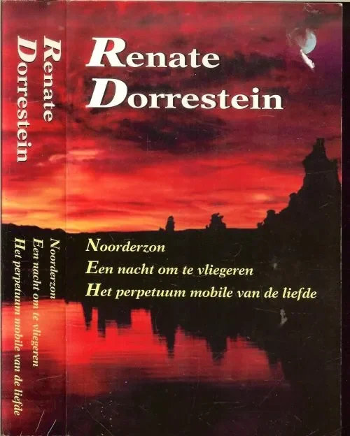 Express Levering Noorderzon – Een nacht om te vliegeren – Het perpetuum mobile van de liefde (Omnibus) Dorrestein, Renate … won de Annie Romein Prijs : 1993 Omslagontwerp Jos Peters Typografie Jenny van Achteren