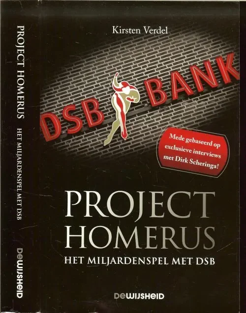 Fabrieksprijs Project Homerus .. Het miljardenspel met DSB Kirsten Verdel.. Ontwerp omslag en binnenwerk Studio Brouwer te Hoorn