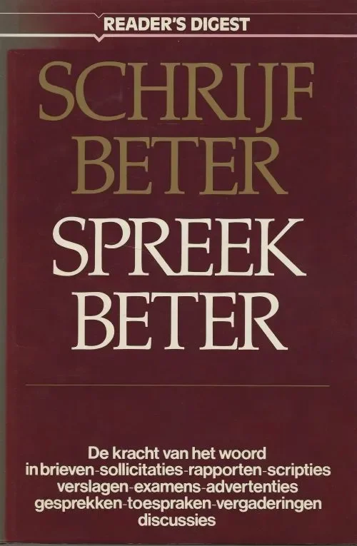 Schrijf beter Spreek beterRedactie van Reader’s Digest Rechtstreeks Van De Fabrikant