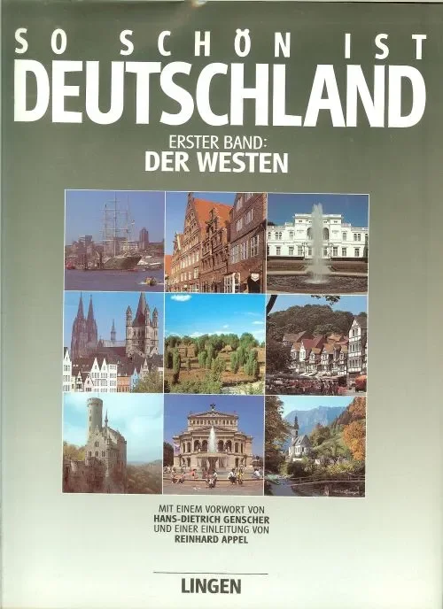 So Schon Ist Deutschland Appel, Reinhard .. mit ein vorwort von Hans- Dietrich Genscher und einer einleitung von Reinherd Appel Express Levering