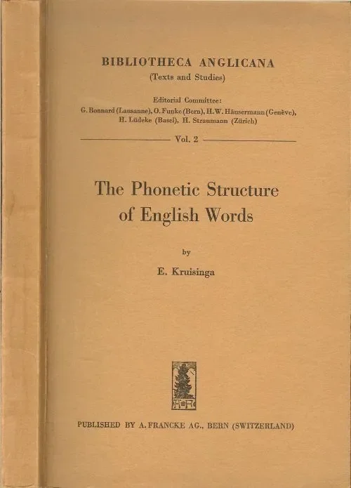 The Phonetic Structure of English Words (Bibliotheca Anglicana, Vol. 2) Speciale Aanbieding