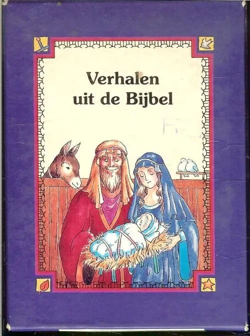 Beperkte Voorraad Verhalen uit de bijbel 4 deeltjes in Foedraaltje Pipe Rhona Geillustreerd door Kareen Taylerson Vertaald en bewerkt door Marijke Bleij