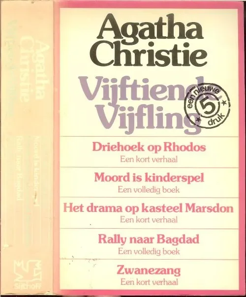 Vijftiende Agatha Christie Vijfling Christie, AGATHA CRISTIE is in 1890 geboren in torquay en overleden 1976 Exclusieve Aanbieding