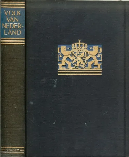 Volk van Nederland Prof.Dr.Jan.de Vries met 224 fotos tekeningen gravures zwart dus Rijk geillustreerd Lage Kosten