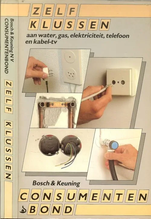 Fabrieksprijs Zelf Klussen Water, gas, elektriciteit, telefoon en kabel-tv Redactie Consumentenbond Tekeningen Henk Ten Have met Typografie van Peter Kock en Layout Nettie Ouwerkerk