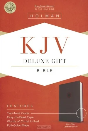 Actieprijs Kjv Deluxe Gift Bible Black/red Leathert
