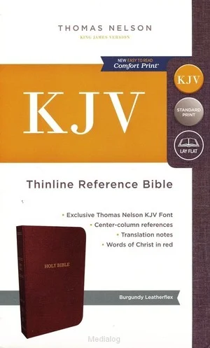 Kjv Thinline Reference Bible Burg Leathe Gereduceerde Prijs