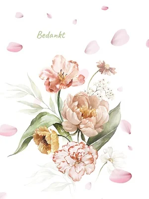 Exclusieve Aanbieding Notitieboek Flowers Bedankt