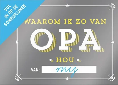 Goedkoop Waarom Ik Zo Van Opa Hou