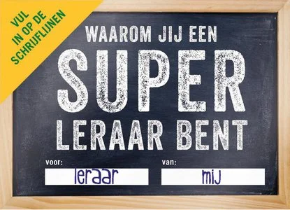 Waarom Jij Een Super Leraar Bent Speciale Aanbieding