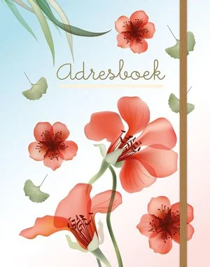 Adresboek (groot) - Transparent Flowers Hoge Kwaliteit
