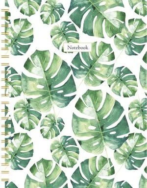 Weekendaanbieding Leaves Spiraalboek Groot (ruiten)