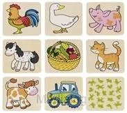 Betaalbaar Memospel Boerderijdieren Hout