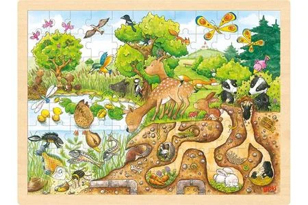 Goki Puzzel - Ontdek de natuur Tijdelijk Beschikbaar
