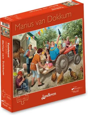 Marius van Dokkum - Tuinfeest-Puzzel 1000 stukjes Rechtstreeks Van De Fabrikant