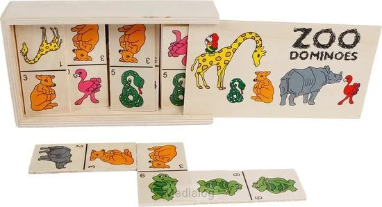 Houten Domino Dieren 28dlg Gratis Retour
