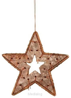Nieuw Kerstster Berkenhout Set 5 Stuks