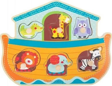 Knoppuzzel Ark Van Noach Hout 6 Stukjes Dagaanbieding