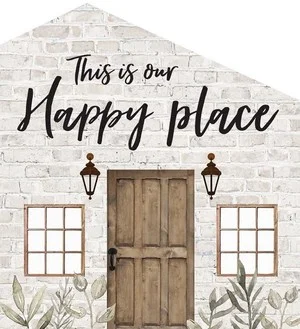 Gratis Retour Tabletop house 13,5 x 15 cm - This is our happy place - 656200928301