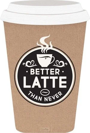 Tabletop decor - 10 x 14,5 cm - Better Latte than never - 656200983140 Hete Deal