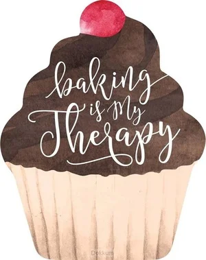 Flitsaanbieding Tabletop decor - Baking is my therapy - 656200983201