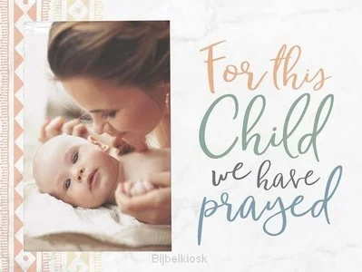 Merkproduct Fotolijstje magneet - For this child we have prayed - 656200972694