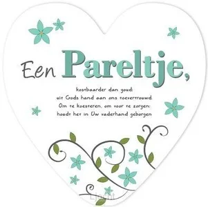 Koop Vandaag Pareltje - hartvormig wandbord - 65507701