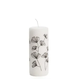 Stompkaars zwart wit ginko 6x15cm - 1112510 Fabrieksprijs