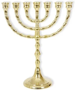 Menorah 24,5 cm goudkleur Op = Op