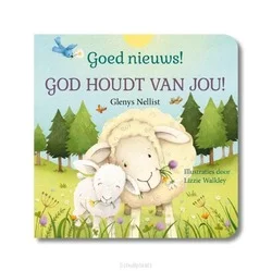 GOED NIEUWS! GOD HOUDT VAN JOU! 14X14CM Finale Uitverkoop