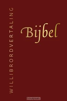 BIJBEL WILLIBRORD LEER, ROOD MET RITS Uitverkoop