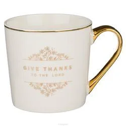 Korting GIVE THANKS TO THE LORD WHITE AND GOLD