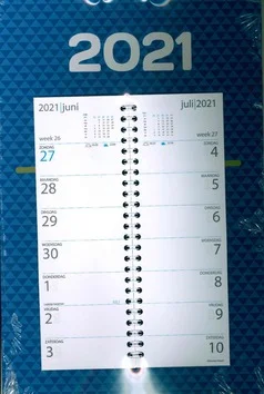 Superprijs WEEKKALENDER 2021 OP SCHILD OMLEG