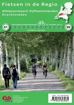 FIETSKAART REGIO ALBLASSERWAARD-VIJFHEER Op = Op