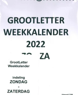 WEEKKALENDER XL 2022 GROOTLETTER Bestseller