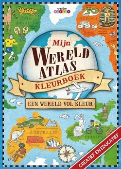 Rechtstreeks Van De Fabrikant MIJN WERELD ATLAS KLEURBOEK